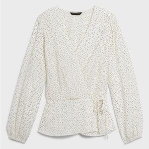 Banana Republic Factory Polka Dot Wrap Top |Size S|